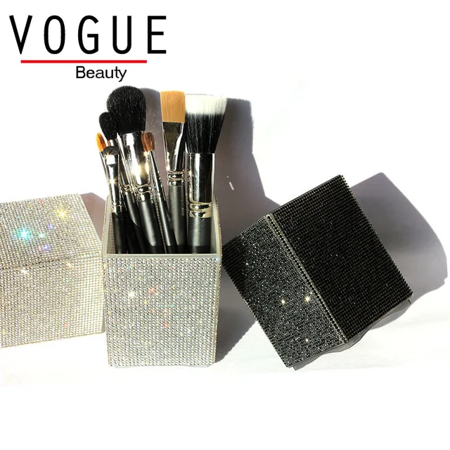 Big Diamond Mermaid makeup brush holder Crystal Rhinestone makeup brush