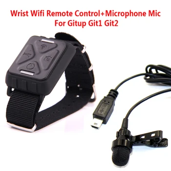 

Free Shipping!!Wrist Wifi Remote Control+Microphone Mic For Gitup Git1 Git2 Sports Helemet Action Camera
