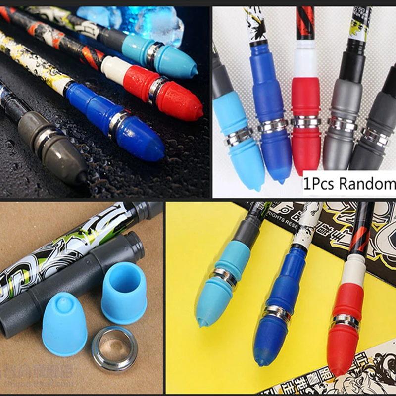 Super Cool Spinning Pen Rotating Gaming Ballpoint Pen Non Slip Coated Spin Rolling Blue Ink Refill Matting Finger Playing Pe