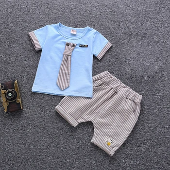 

Summer Kids Boys Bow Clothes Sets Baby Gentleman High Qulity Short T shirt + Pants Toddler Boy Clothing Casual Kids Outfits DS49