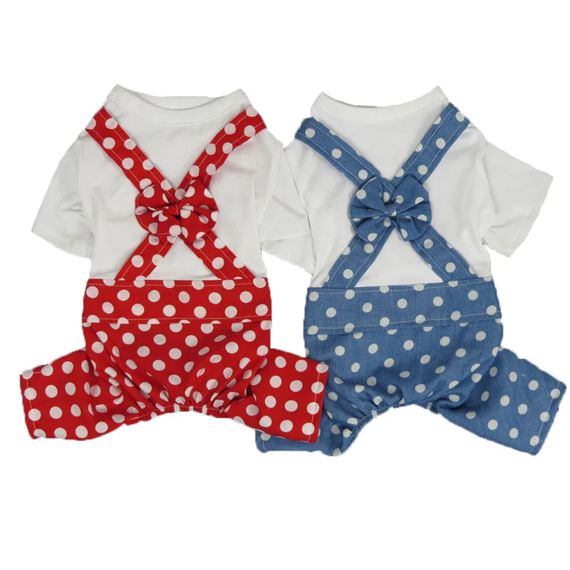 

Cotton Pet Dog Clothes Winter Pet Jumpsuit Dot Pet Clothes for Dogs Chihuahua Yorkshire Terrier Pet Overalls For Dogs Costume