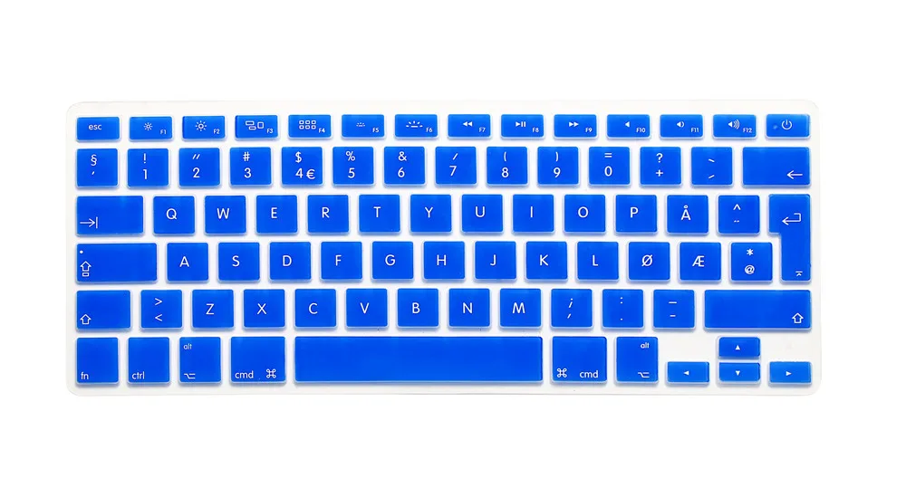 Новая норвежская версия силиконовые ЕС клавиатуры протектор наклейки для Macbook Pro 13 15 17 retina Mac Air 13 крышка клавиатуры - Цвет: dark blue