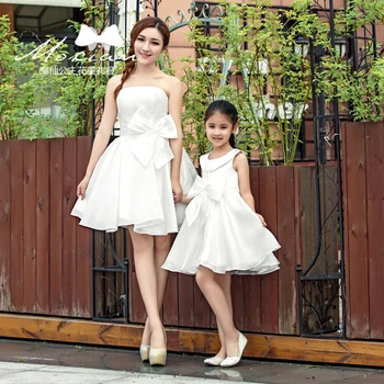 

Mommy and Baby Dresses Women Girls Family Matching Oufits Mother Daughter Wedding Dresses Clothes Mama Mum and Daughter Clothes
