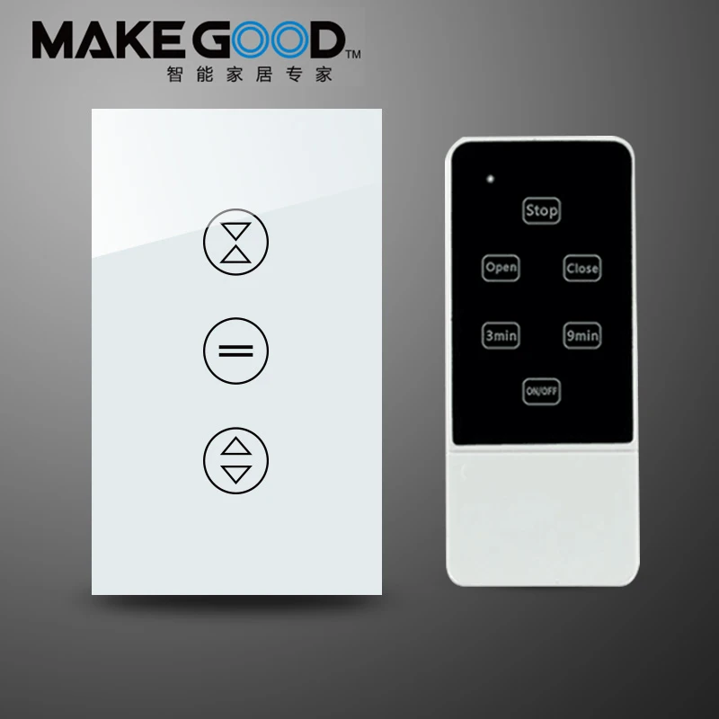 Makegood нам Тип класса люкс стекла Панель Электрический сенсорный Шторы настенный