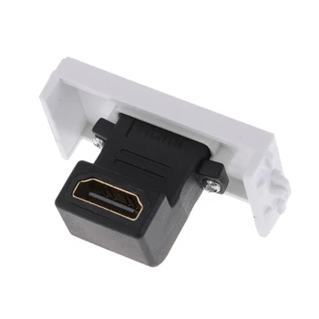 

HDMI Wall Socket Module 90 Degree Jack Solderless Type 2 Way Female/Female