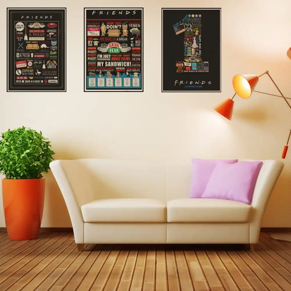 Amigos Programa De Television Cita Clasica Carteles Kraft De Papel