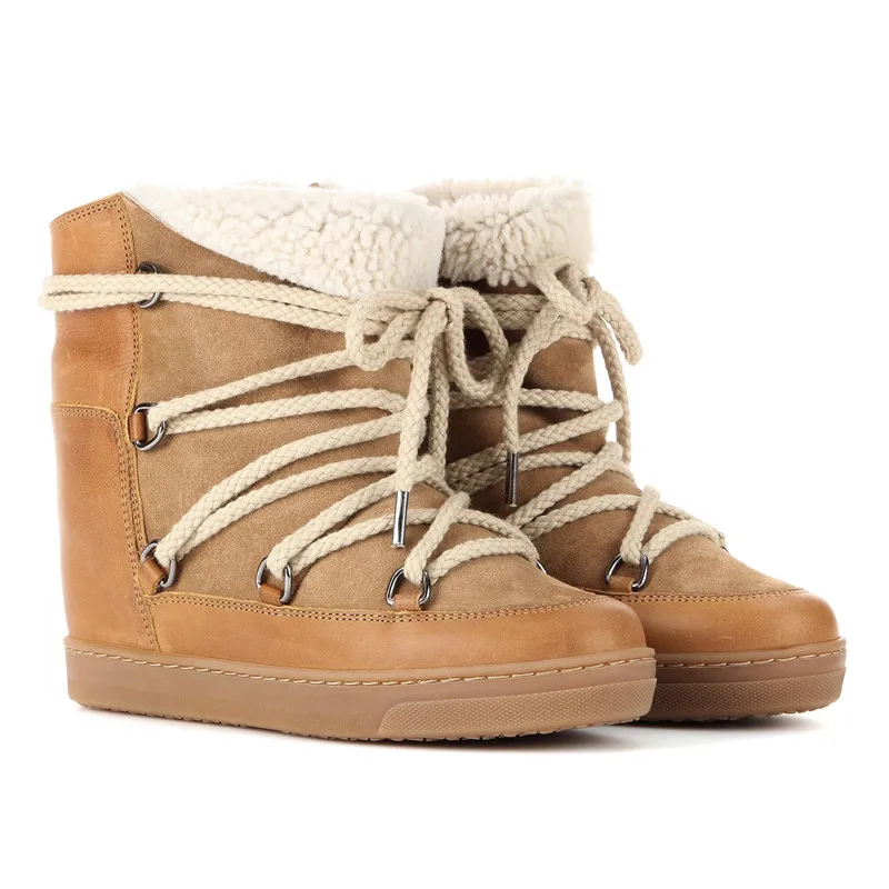 Женские ботинки на шнурках Bota feminina, черные, коричневые, ковбойские ботинки, увеличивающие рост Женские ботинки на шнурках Bota feminina, черные, коричневые, ковбойские ботинки, увеличивающие рост