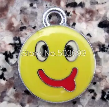 

Free Shipping 50 Pcs DIY Two-Sided Mix Colors Enamel Matryoshk Russian Doll Charms