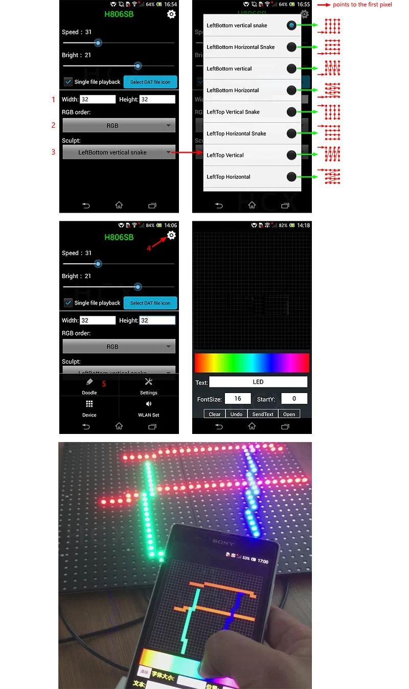 Wifi светодиодный контроллер для sd-карты DMX 512 APA102 WS2812B WS2811 WS2801