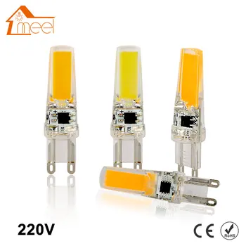

Dimmable G9 COB LED Lamp 220V COB G9 LED Bulb Light Crystal Silicone 360 Beam Angle Light replace Halogen Spotlight Chandelier