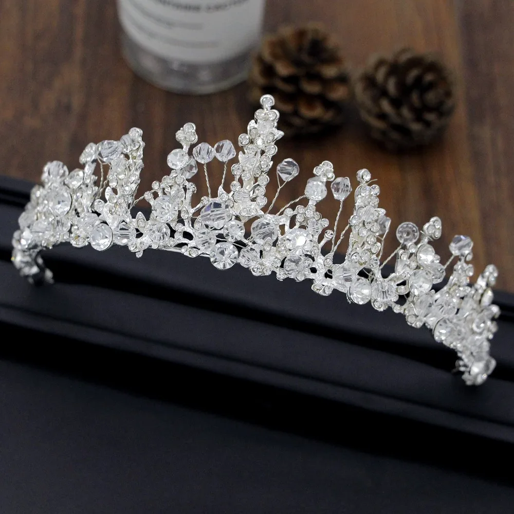 

2019 Luxury Crystal Wedding Tiaras Hairband Headpiece Princess Rhinestone Pageant Crown Bridal Hair Accessories tiara de noiva