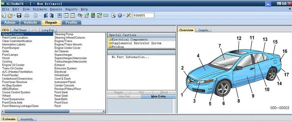 Новейшее программное обеспечение mitchell UltraMate 7 Оценка столкновений система Mitchell UltraMate программное обеспечение на CD или HDD