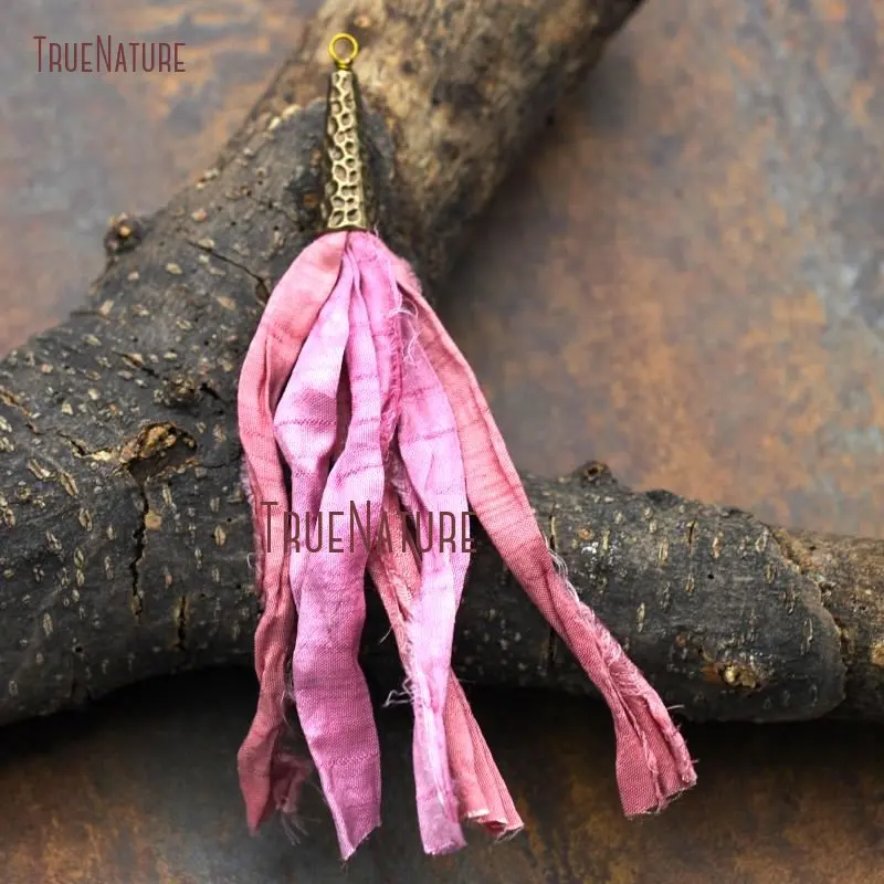 20171013-PT7903- Sari Silk Tassel Electroplating Bronze Color Natural Irregular Surface-5.4inch-3.48g_5