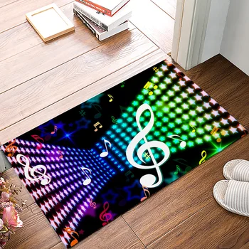 

Musical Notes Dirt Debris Mud Trapper Boot Shoes Scraper Non Slip Backing Bath Shower Tub Accessory Sets Floor Carpets Area