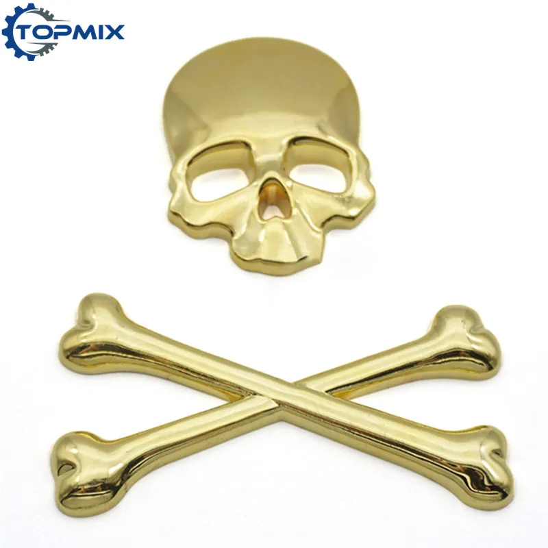 Skull Metal Bone Badge 6