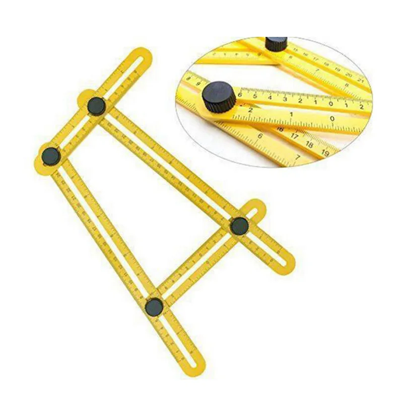

Multi-Function Folding Ruler Tile Template Tool Measurement Tool Indexer Multi-Angle Ruler Layout Angle Ruler Carpenter Tool