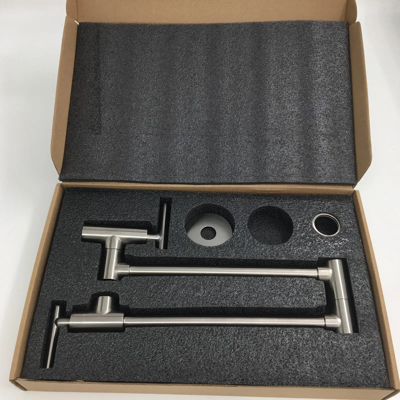 preto níquel escovado wall mounted pot filler