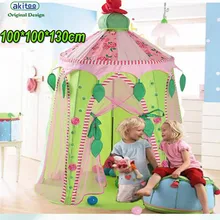 Akitoo, новинка, 100*100*130 см, детские палатки, принцесса, мальчик, розовый топ, Замок принцессы, маленький и средний, детская игрушка, игра-головоломка