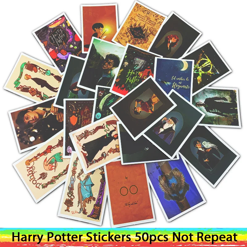 

50pcs Mixed Anime Cartoon Harry Potter Stickers for Skateboard Motorcycle Luggage Cool Funny Sticker Bomb JDM Decals