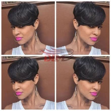 27 Pieces Brazilian Virgin in Human Short Cut Hair Weave with Free Closure Human 27 Piece Short Bump Hair Weave Free Shipping