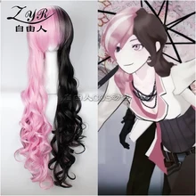 Sofeel RWBY Neo cosplay wig ombre two tone pink and black wig synthetic wigs for women synthetic wig