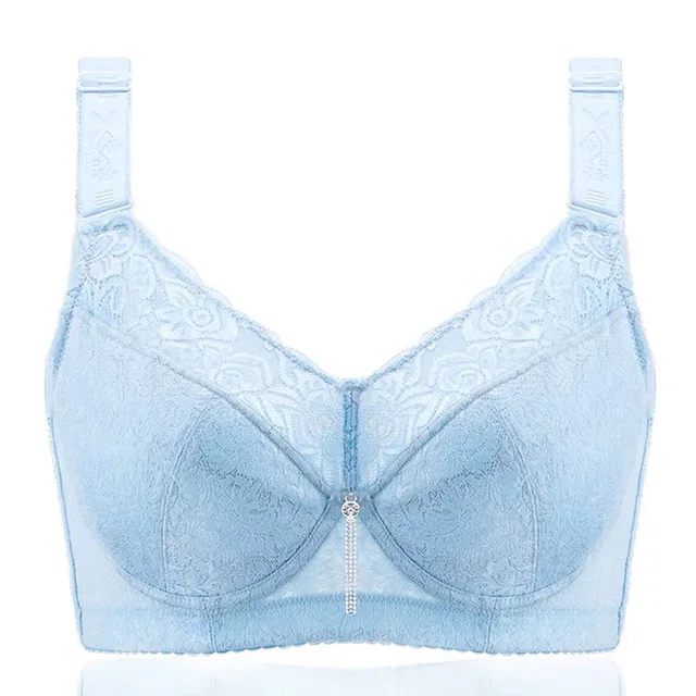 Women's Full Coverage Lace Wireless Non Padded Cotton Bra Plus Size 34