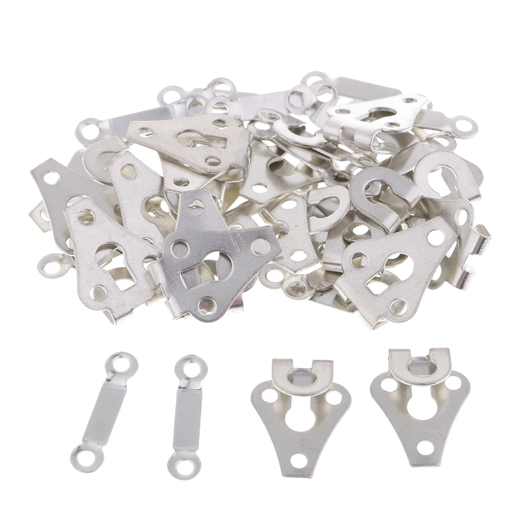 60 Sets Metal Hooks and Eyes for Pants Dresses Sweaters Clothing Accessories Fasteners Eye Closures Extension Buckle for Sewing