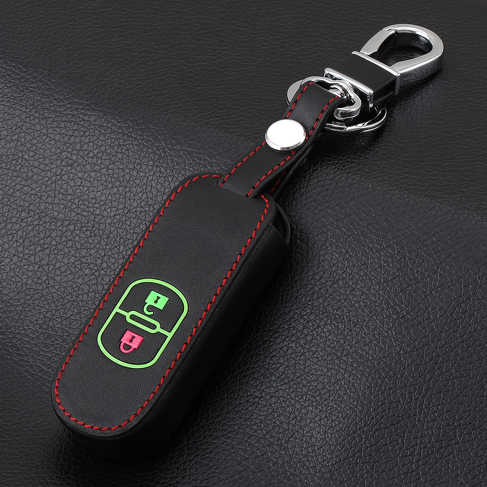 

AndyGo keychain Car Luminous Leather Key Chain Case Cover For Mazda 3 2 5 6 Axela CX-3 CX-5 CX5 CX7 CX-7 CX-9 RX8 Car Style