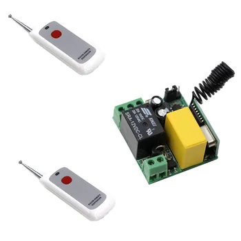 

AC220V 1CH RF Wireless Remote Control Switch 10A Relay Mini Receiver Module with Digital Remote Controller Inter-lock Toggle Jog