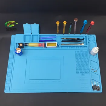 

S-160 45x30cm Heat Insulation Silicone Pad Desk Mat Maintenance Platform For BGA Soldering Repair Station With Magnetic Section