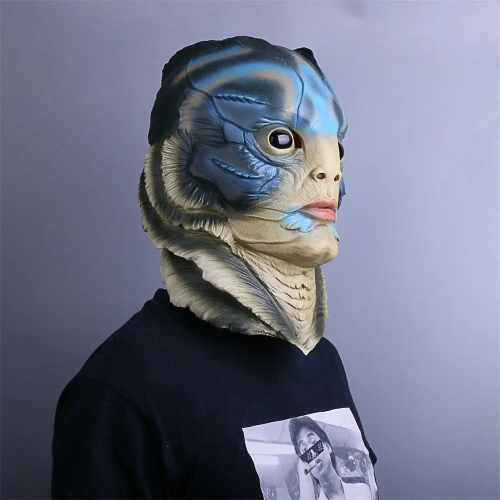 Cosplay 2018 Movie The Shape of Water Mask Merman Mermaid Halloween Latex Mask5