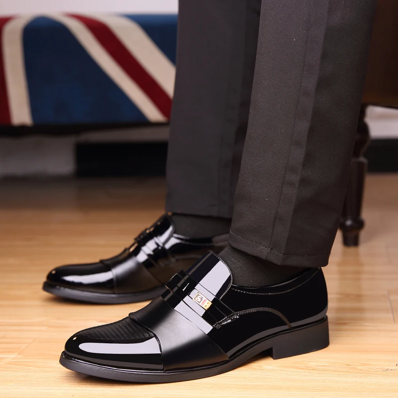 Модные деловые мужские туфли Новые Классические Кожаные мужские костюмы туфли модные деловые костюмы мужские слипоны обувь мужские ботинки Оксфорд
