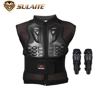 

SULAITE Motorcycle Jacket Body Protector Clothes Skate Skiing Full Body Armor Spine Chest Protective Gear Clothing & Knee Pads