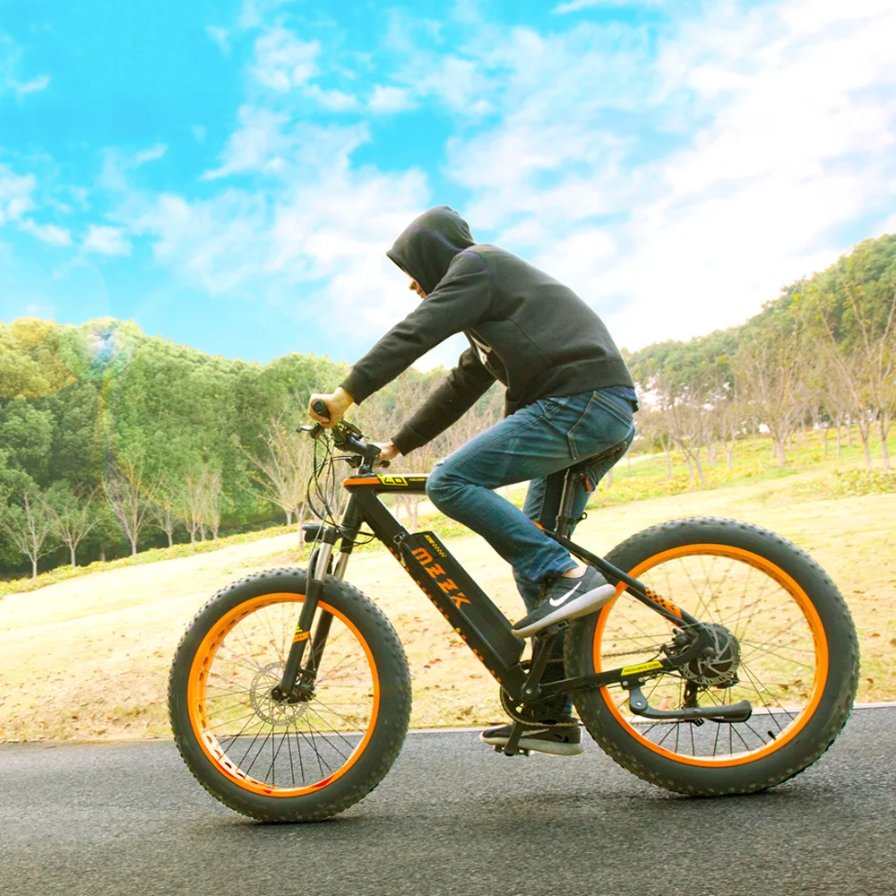 

26inch electric snow bicycle 48V13AH lithium battery 500w rear motor PAS fat ebike usb charging port electric mountain bike