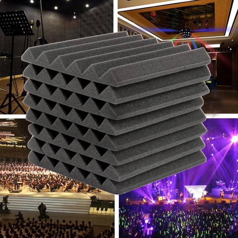 

4pcs/lot Soundproofing Foam Acoustic Foam Sound Treatment Studio Room Absorption Wedge Tiles Polyurethane foam