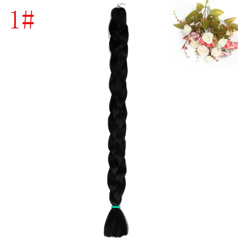 Miss парик синтетические косички волос 41 дюймов 165 г огромные косички крючком косички для наращивания волос прически чистый цвет - Цвет: #30