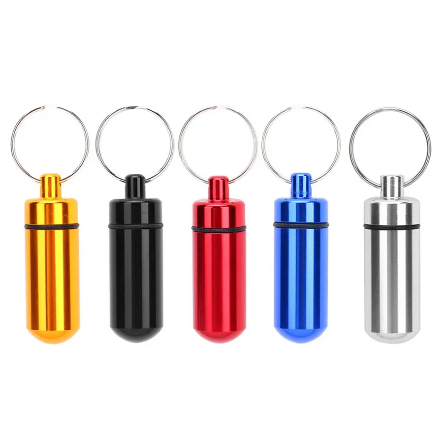 

Aluminum Alloy First-aid Kits Survival Bottles Camping Hiking Pill Storage Bottles Emergency Survival Kits For Outdoor Sports