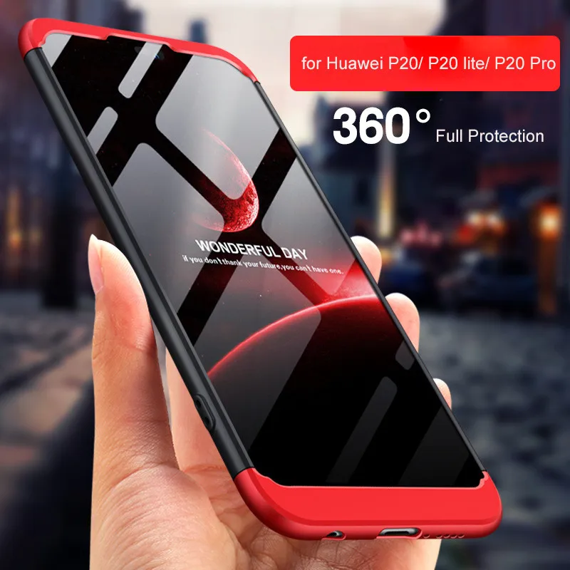 

WeeYRN 360 Full Hard Cover For Huawei P20/ P20 lite / P20 Pro Funda Phone Case Luxury Plastic thin Cover For Huawei P20 lite