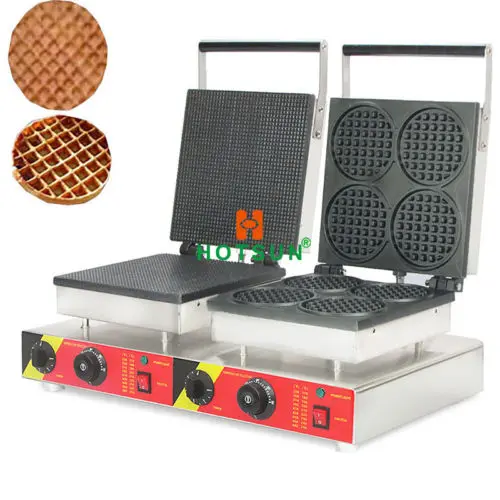 Free Shipping Commercial Dual Electric Ice Cream Corn Waffle Belgian