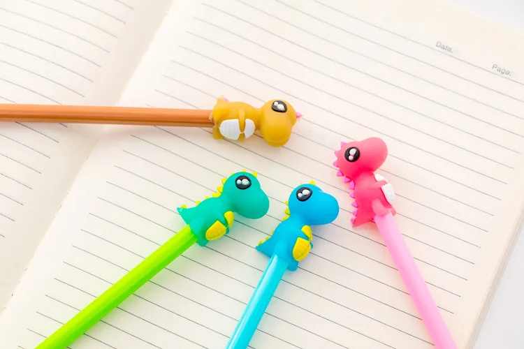 Preta para Escrever Artigos de Papelaria Jonvon Satone Criativo Bonito Colorido Pequenos Dinossauros Neutro Caneta Estudante Atacado 40 Pçs 6 Cheap Canetas de gel