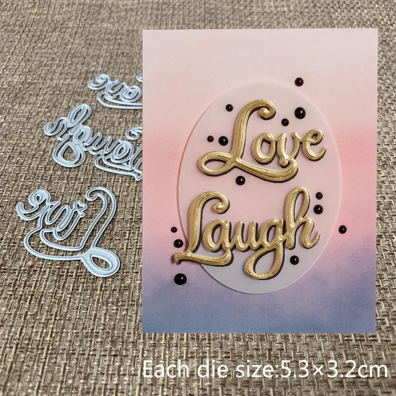 

New Design Craft Metal Cutting Dies cut die love live laugh letters Scrapbooking Album DIY Paper Card Craft Embossing Die Cuts