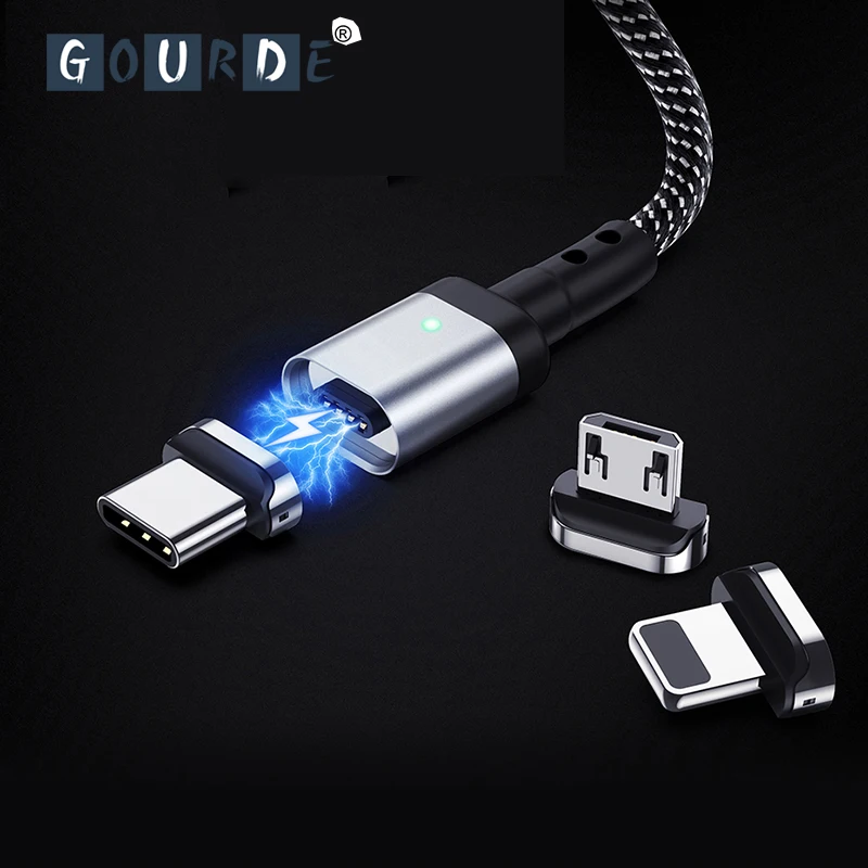 

Gourde Magnetic USB Cable Micro usb Type C Fast Charging Adapter Phone iOS Magnet Charger usb c For iphone Samsung xiaomi huawei