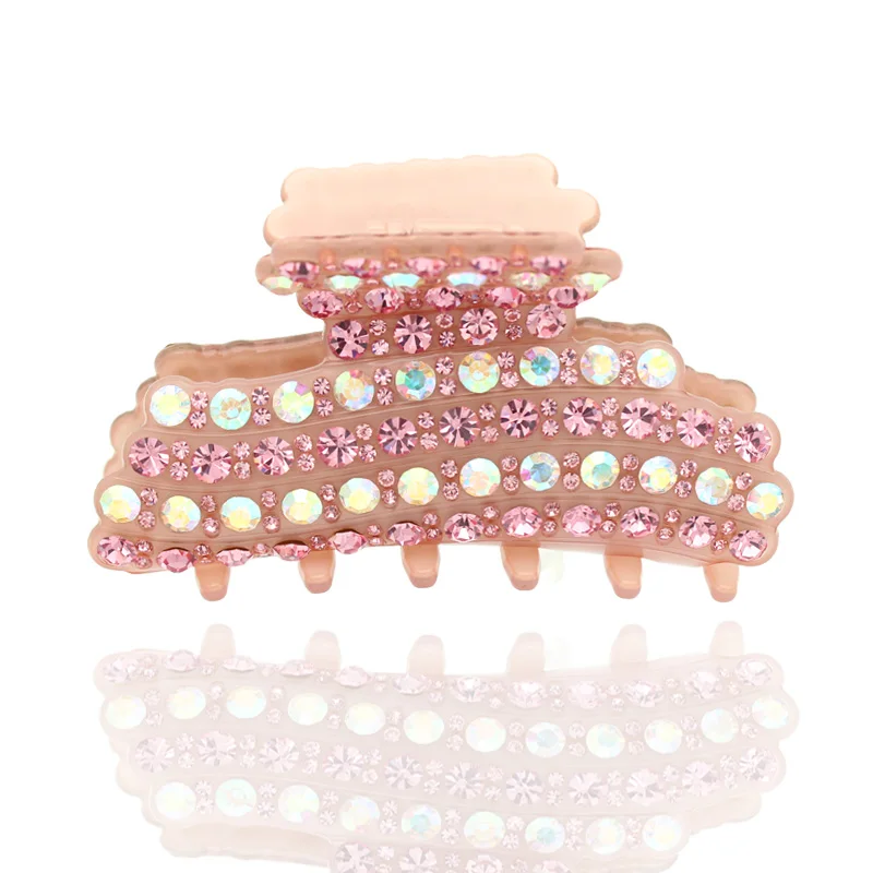 Hair Claw Clip for women Large Big Rhinestone Acetate Crab Hair