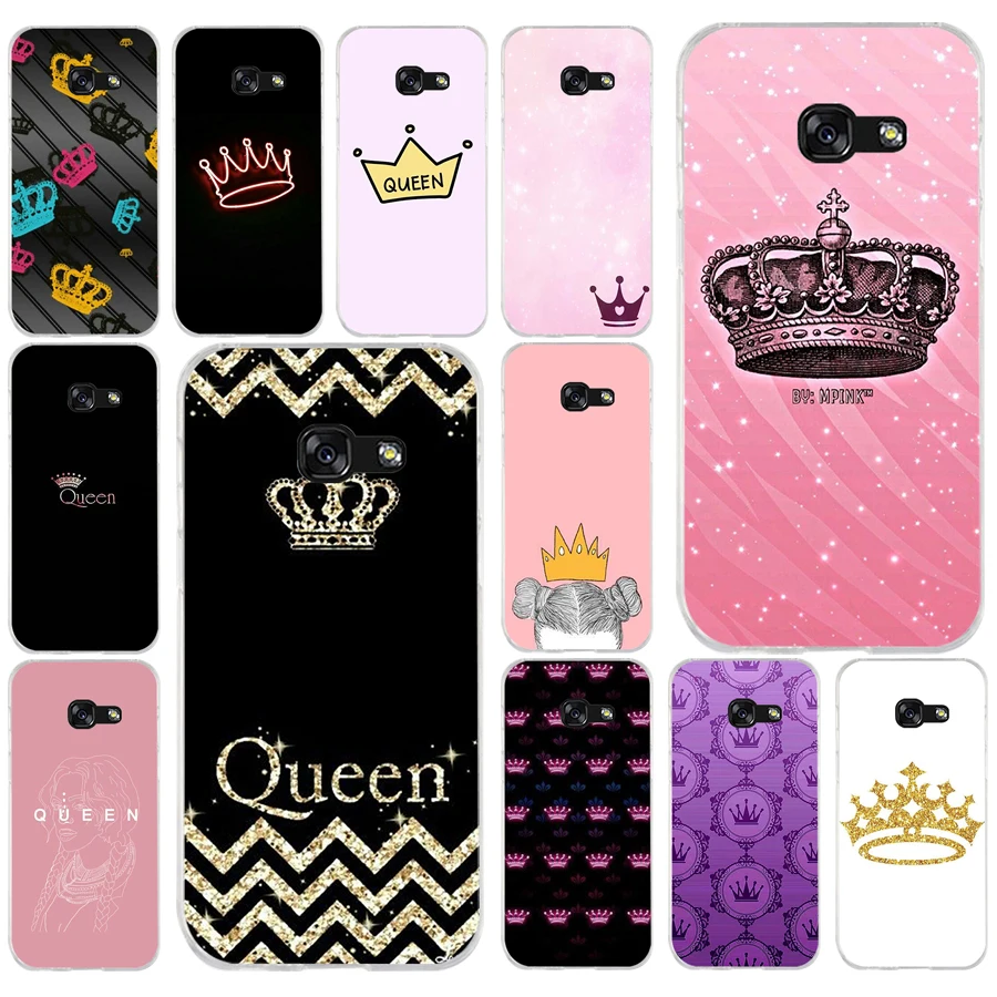 

244AQ Princess Queen Boss Crown King For Apple Soft Silicone Tpu Cover phone Case for Samsung galaxy a3 a5 2016 2017 a6 A8 2018