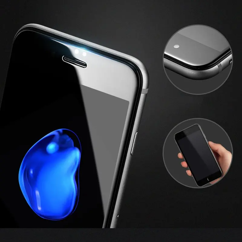 4D Cold Carving 3D Curved Edge Full Cover Tempered Glass For iPhone 7 7plus 6s 6 Plus 8 Screen Protector Round Protective Film (7)