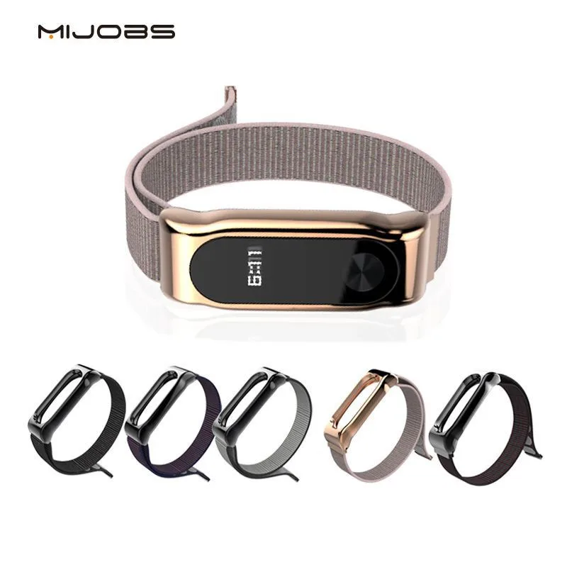 

Mijobs for xiaomi bracelet 2 table nylon loopback wristband light breathable quick dry lint