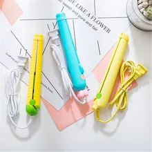 Укладка волос Электрический для завивки, выпрямления волос мини чистое железо ролики Электрический мини бигуди Выпрямитель