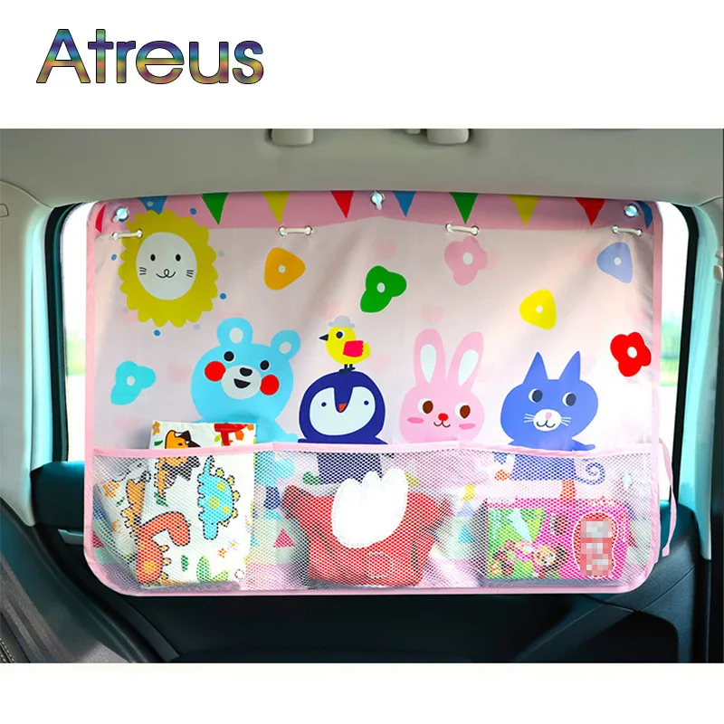 

Cartoon Car Sunshade Curtain Tensile Cover For Toyota chr Corolla RAV4 Honda Accord Civic Fit CRV Nissan Qashqai J11 Juke Almera