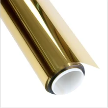 HOHOFILM 1,52x60 м золото и серебро одностороннее зеркало оконная Тонировочная оконная пленка Солнечный Оттенок Светоотражающая стеклянная наклейка 60''X196. 85FT рулон