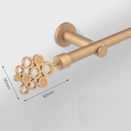 Высококачественная штора из нержавеющей стали диаметром 19 мм двойные занавески и аксессуары для спальни/Кабинета/гостиной - Цвет: Single Gold B